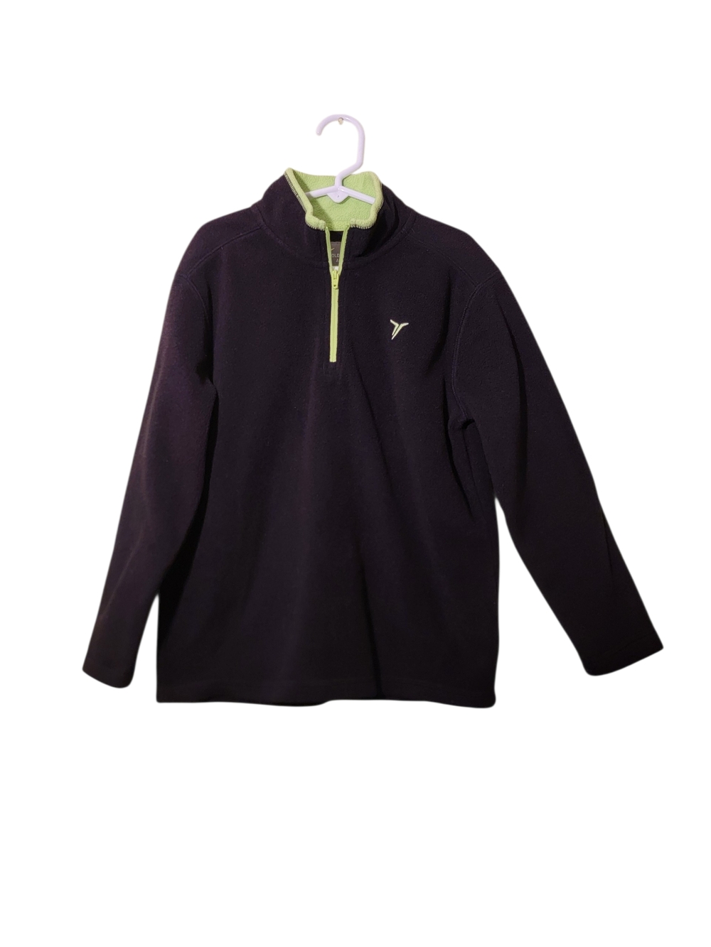 Old Navy Active Black and Lime Quarter-Zip Pullover
